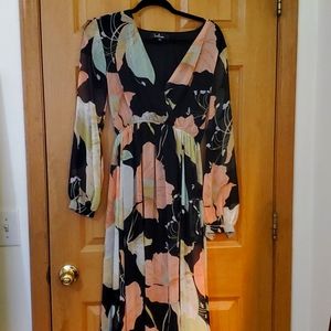 Lulu's long sleeve floral maxi dress